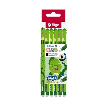 Imagen de Filgo roller gel borrable borrax se club - caja 6 dinosaurio