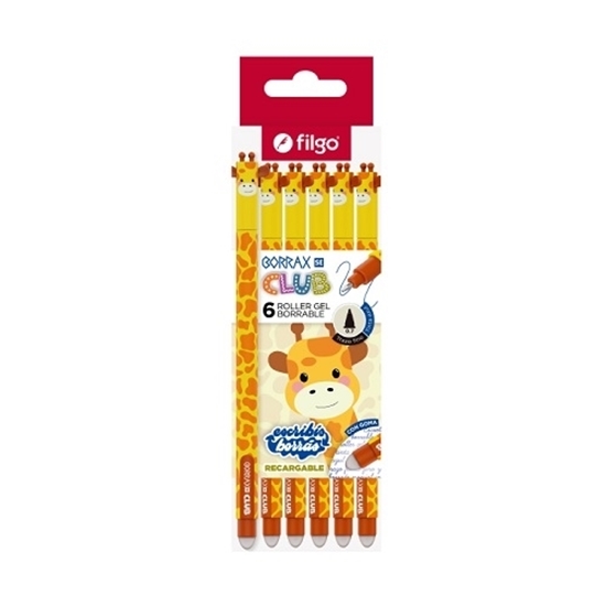 Imagen de Filgo roller gel borrable borrax se club - caja 6 jirafa