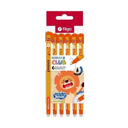 Imagen de Filgo roller gel borrable borrax se club - caja 6 leon
