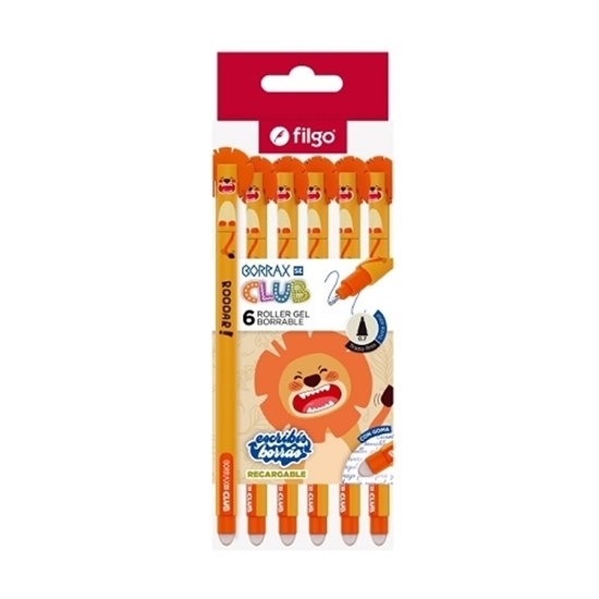 Imagen de Filgo roller gel borrable borrax se club - caja 6 leon