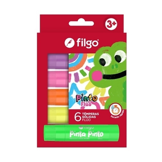 Imagen de Filgo tempera solida pinto - estuche 6 fluo