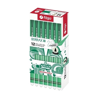 Imagen de Boligrafo roller gel borrable Filgo borrax se - caja 12 verde