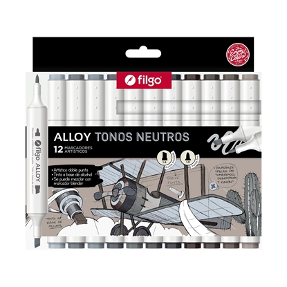 Imagen de marcador Filgo artistico alloy tonos neutros-grises