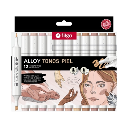Imagen de Marcador Filgo artistico alloy tonos Skin Tones