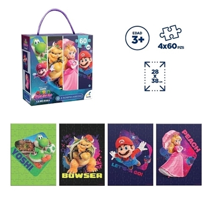 Imagen de Puzzle 4 en 1 mario bross jca-5019