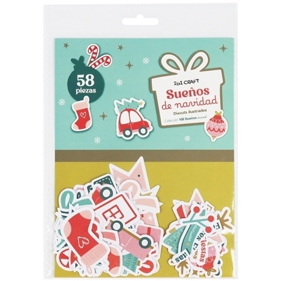 Imagen de Set de 56 troqueles sueños de navidad ibi craft