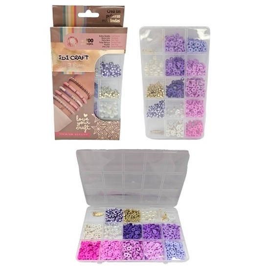 Imagen de Set de cuentas violeta 700 piezas ibi craft