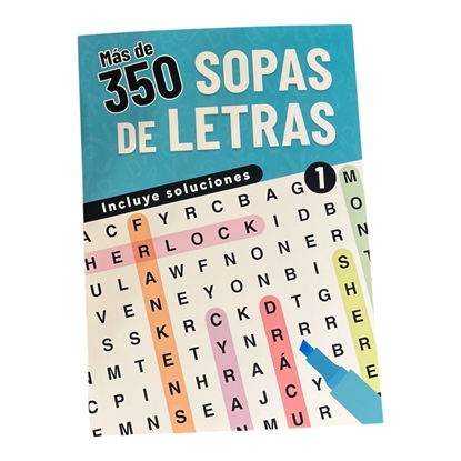 Imagen de Libro mas de 350 sopas de letras 20X30CM