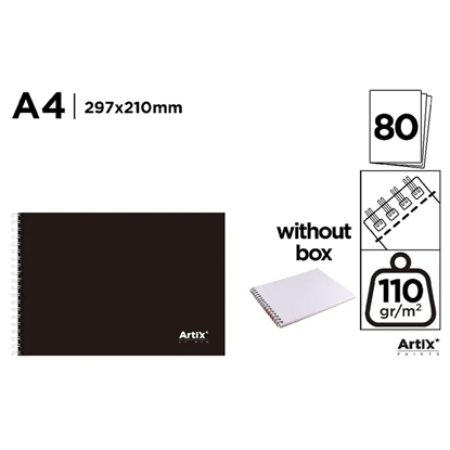 Imagen de Block de dibujo a4 110gr 80 hojas artix /240
