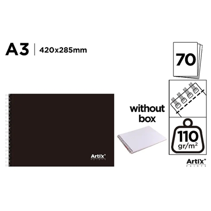 Imagen de Block de dibujo a3 110gr 70 hojas artiX /12