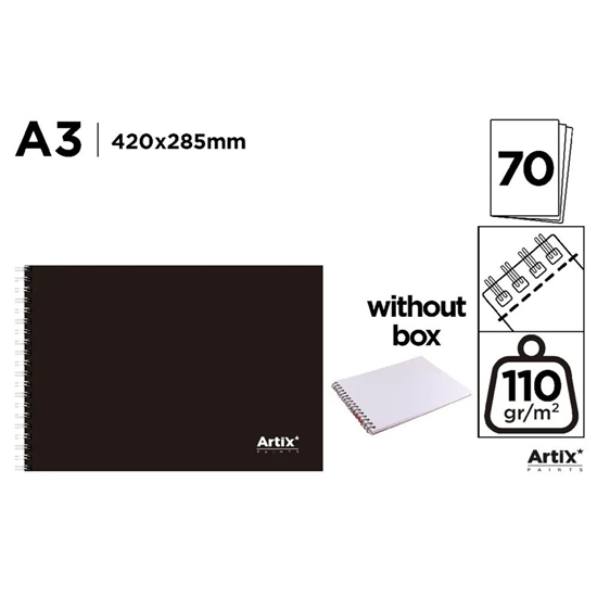 Imagen de Block de dibujo a3 110gr 70 hojas artiX /12