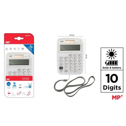 Imagen de Calculadora 10 digitos con correa main paper blanca