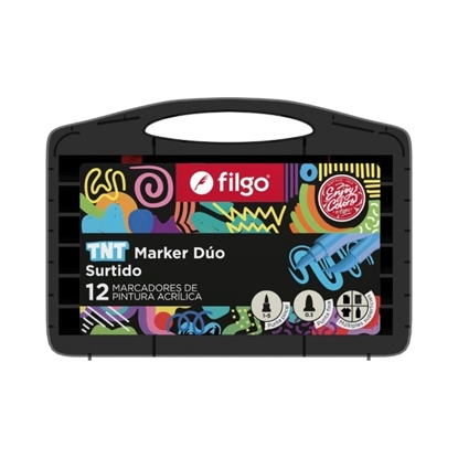 Imagen de Filgo marcador tnt duo market  - estuche plastico 12 sur