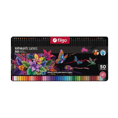 Imagen de Filgo color resina black & white - estuche lata 50