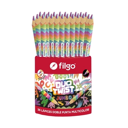 Imagen de Filgo color madera pinto jumbo doble punta - tubo 36