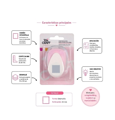 Imagen de Perforadora de diseños 26mm  estampilla ibi craft
