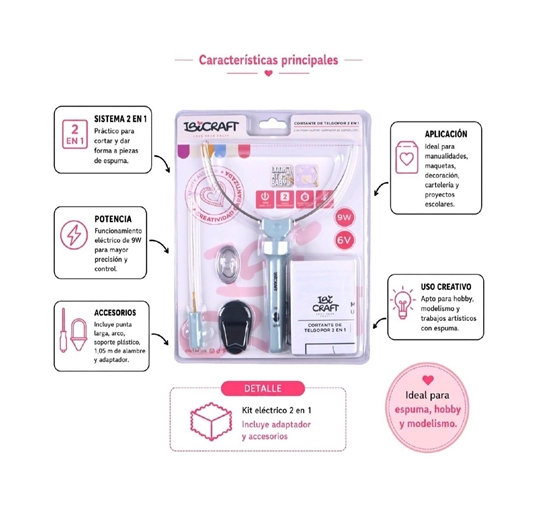Imagen de Kit cortador de espuma electronico  2 en 1 ibi craft