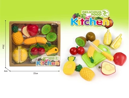 Imagen de A.Juego de frutas en canasto con velcro /60