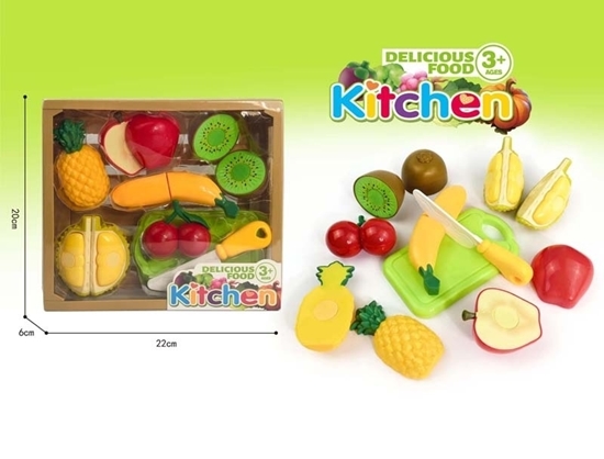Imagen de A.Juego de frutas en canasto con velcro /60