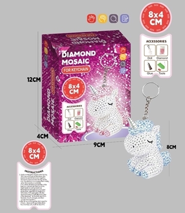 Imagen de a.Diamond painting unicornio llavero