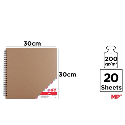 Imagen de Album para scrapbooking kraft 30x30cm 20hojas 200gr main paper