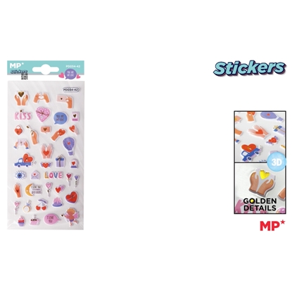 Imagen de Stickers 3d con relieve serie golden main paper