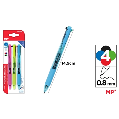 Imagen de Boligrafo 4 colores blister 3 unidades main paper