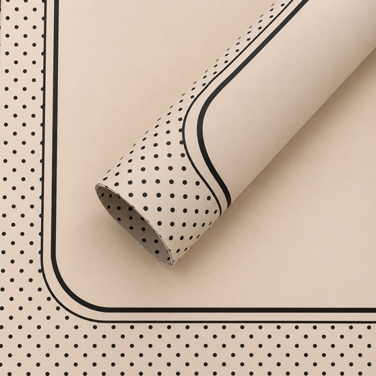 Imagen de Papel coreano 57x57cm ibi craft x20 durazno con borde punteado