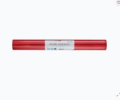 Imagen de Brw papel contac rojo 45cm x 10 metros 80 micrones