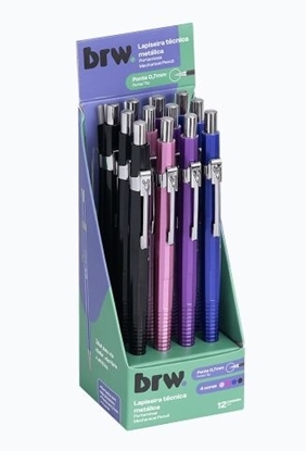 Imagen de Brw portamina metalico 0.7 display 12 un