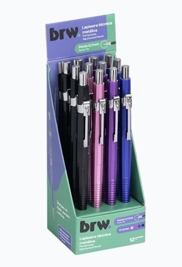 Imagen de Brw portamina metalico 0.7 display 12 un