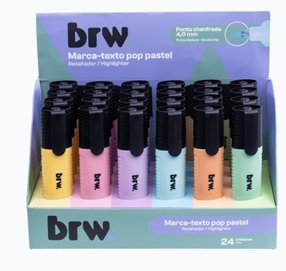 Imagen de Brw resaltador mini-pop pastel display 24 un