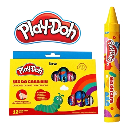 Imagen de Brw crayon extra jumbo play-doh 12 unidades