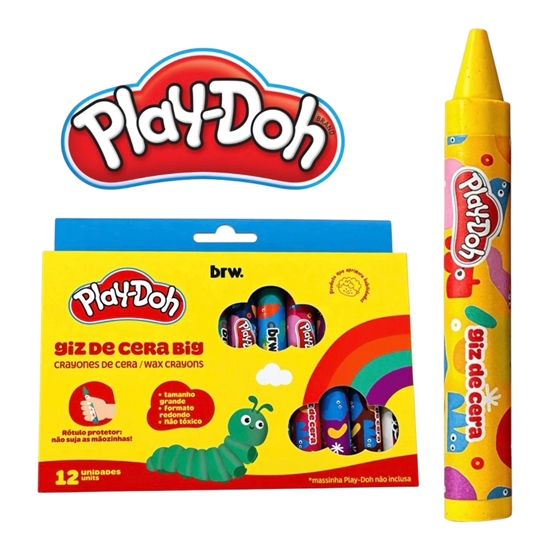 Imagen de Brw crayon extra jumbo play-doh 12 unidades