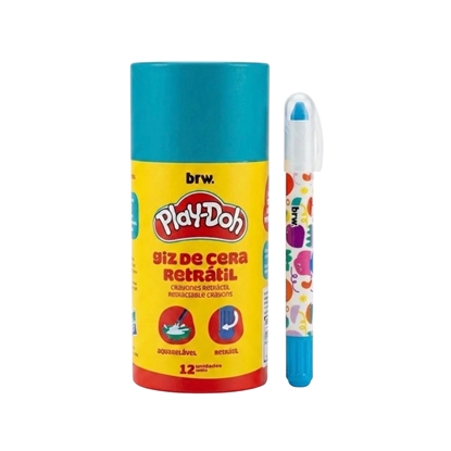 Imagen de Brw- crayon retractil play doh - 12 colores en pote
