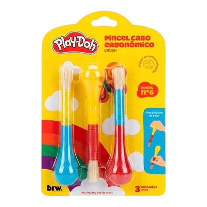Imagen de Brw play doh pinceles mango ergonómico 3 unidades