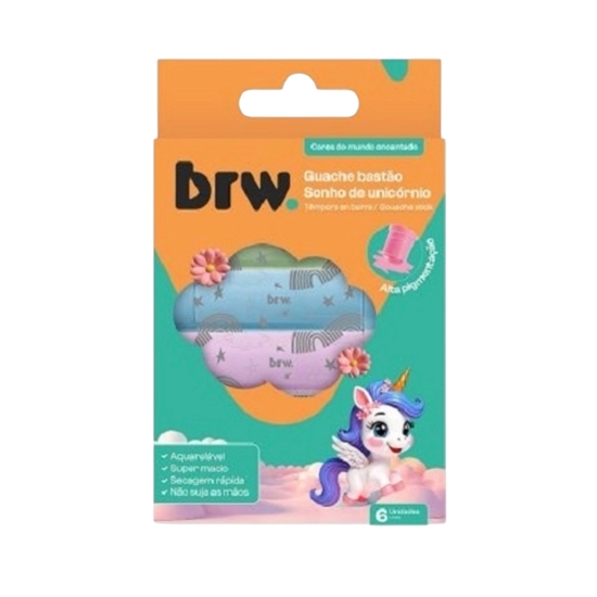 Imagen de Brw tempera en barra pastel sueño de unicornio - caja 6 un