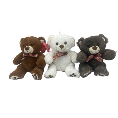 Imagen de Peluche oso con moña 25cm