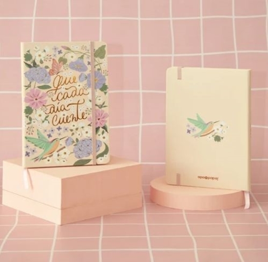 Imagen de Cuaderno apa la papa a5 cosido t/d - romantica